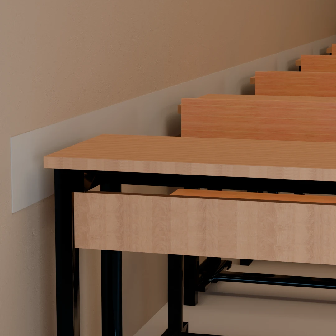 okul sınıf sıraları için duvar koruyucu